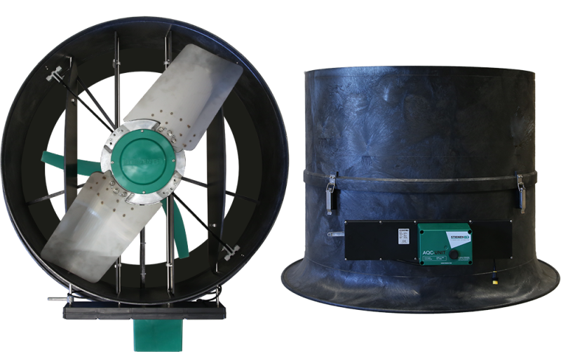 Ventilation cassette with fan
LA-xxH-xxx-G | green measuring impellor
LA-xxH-xxx-ZM | without measuring impellor
Ventilation cassette AQC + SGS + motor
Available in diameter : 71cm - 82cm - 92cm 
