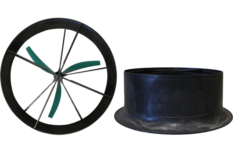 Luchtmeetunit 
LMU-xx-G | groene meetwaaier
Instroomrand + SMV + turbulentiekruis xxxmm  
Beschikbaar in diameter : 
30cm - 35cm - 40cm - 45cm - 50cm  56cm - 63cm - 71cm - 82cm - 92cm