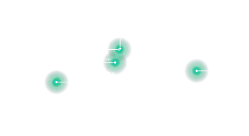 World map showing our locations