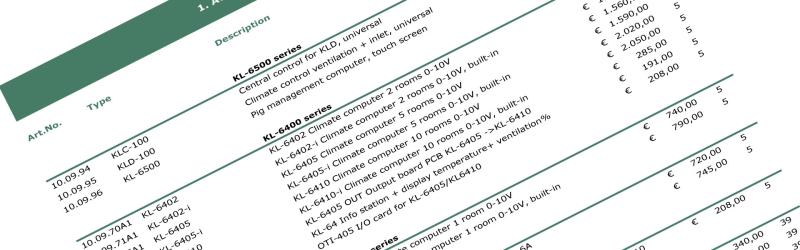 Prijswijzigingen - 1